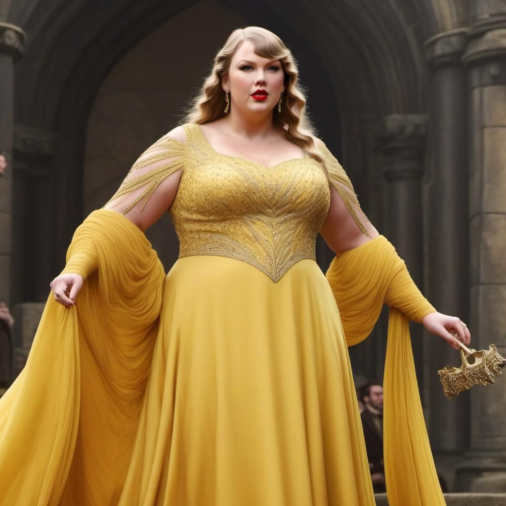 Brunhilde in Yellow Gown, Middle Age Portrait