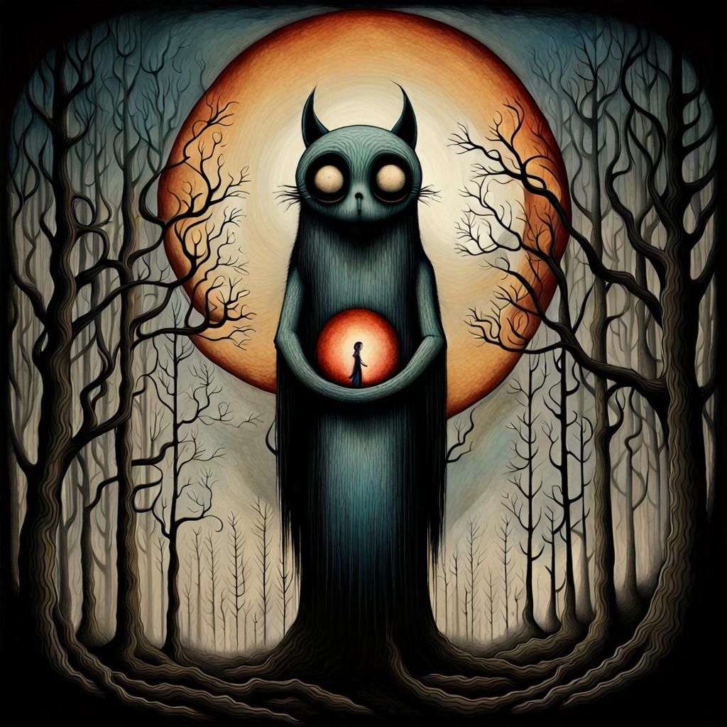 Surrealist Painting of Overwhelming Despair