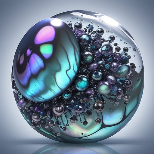Surreal Macro Photography of Iridescent Pearls and Bubbles
