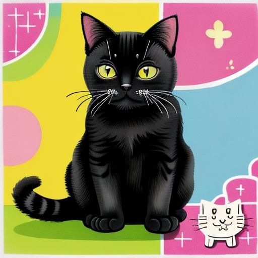 Lucky Cat Greeting Card Design