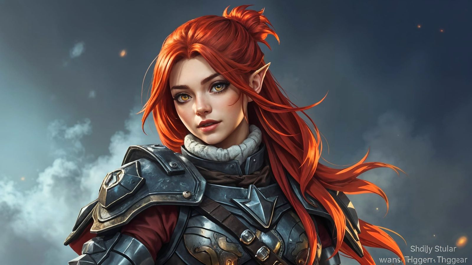 Anime Video Game Character in Cel-Shaded Style