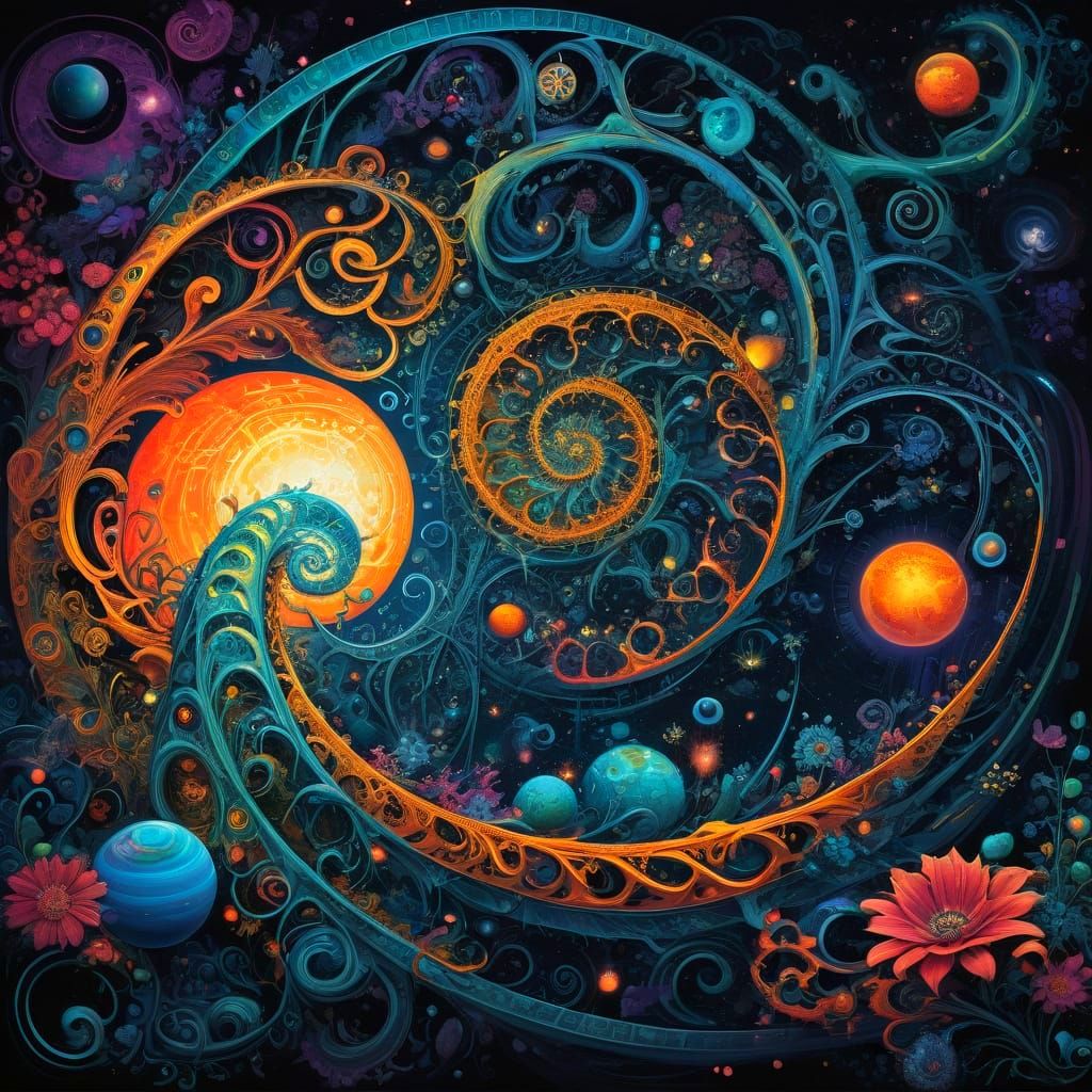Vibrant Fractal Universe of Blooming Planets