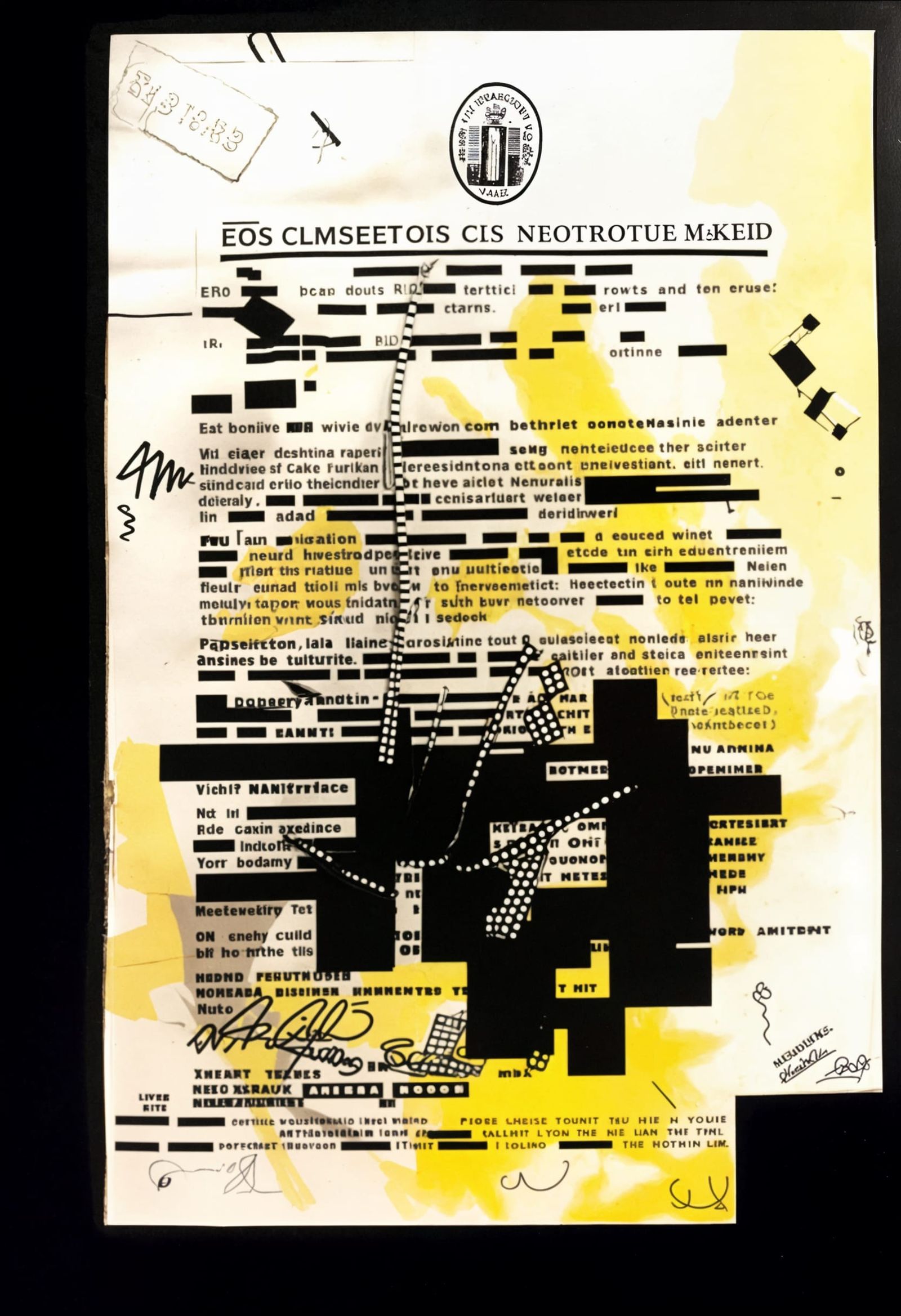 Clandestine Document Redacted by National Service Censors