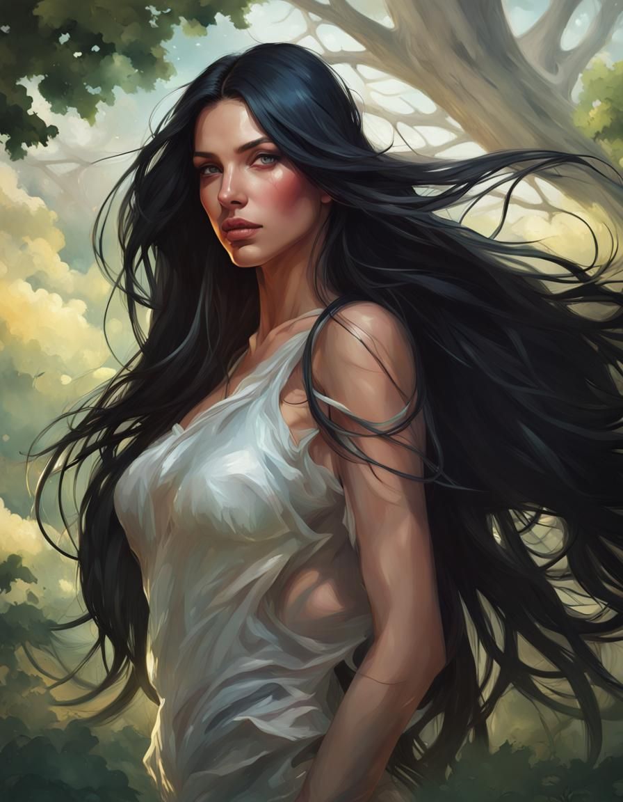 Sensual Woman Portrait with Dynamic Lighting