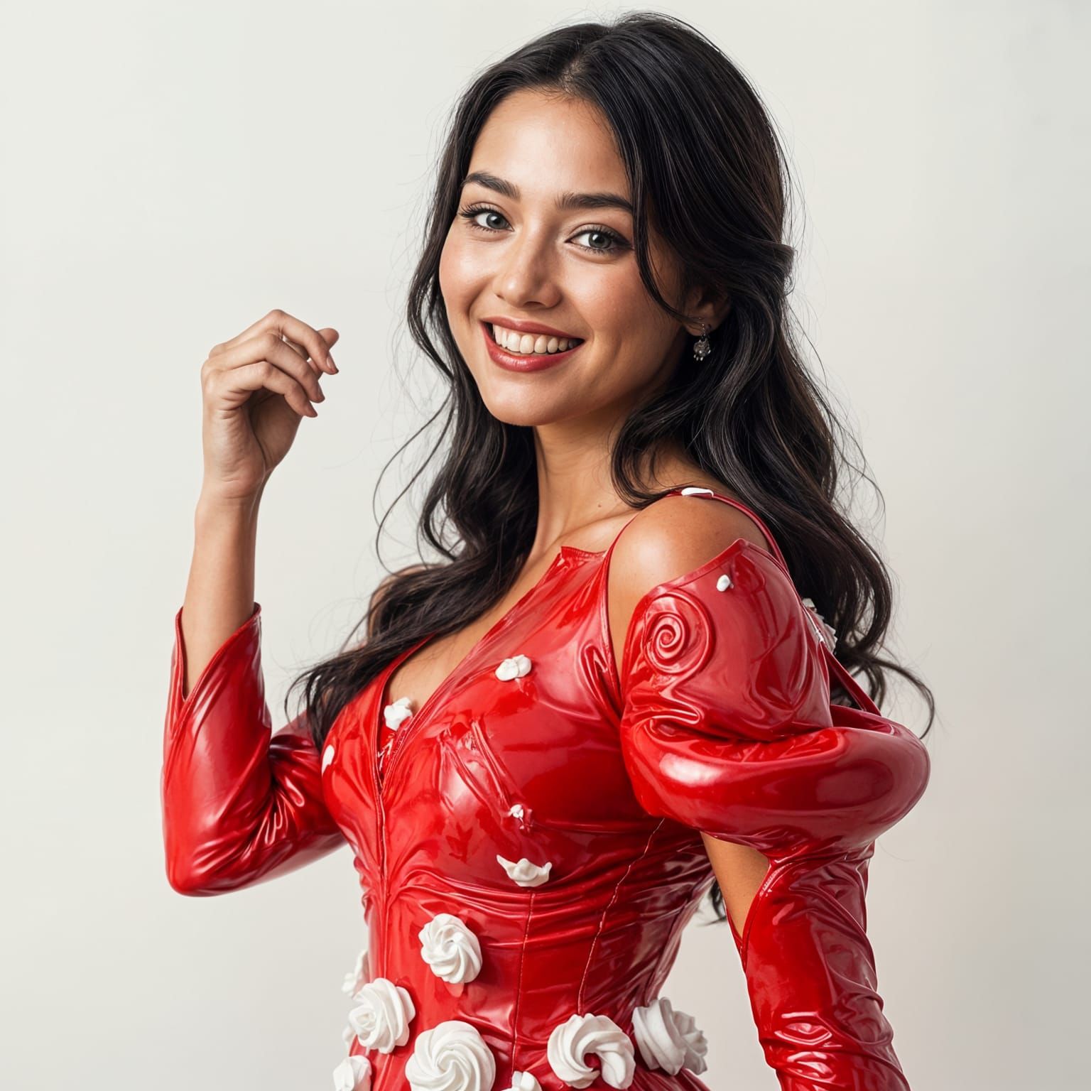 Hyperrealistic Beauty in Whipped Cream