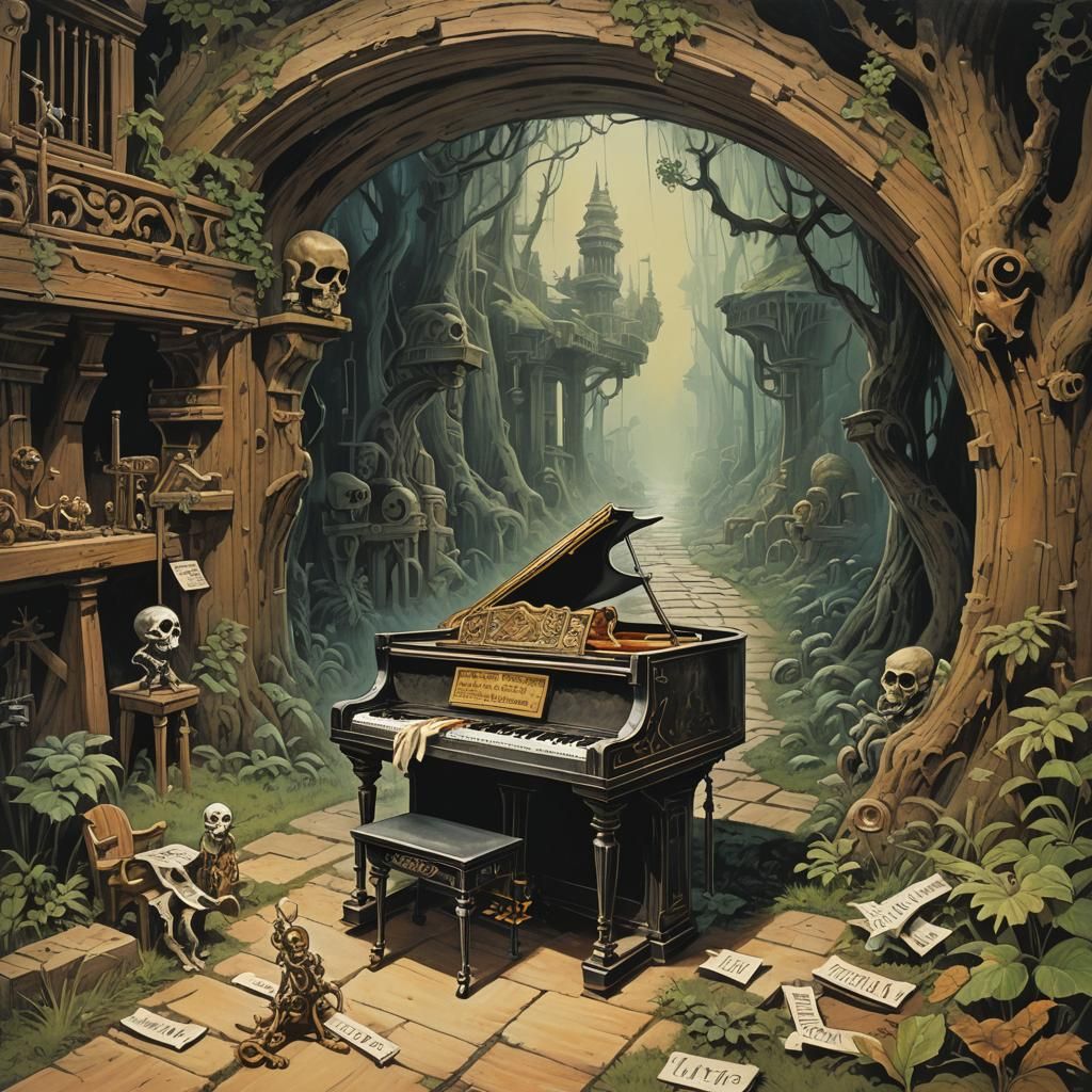 Antique Key's Journey: Storybook Chalk Art