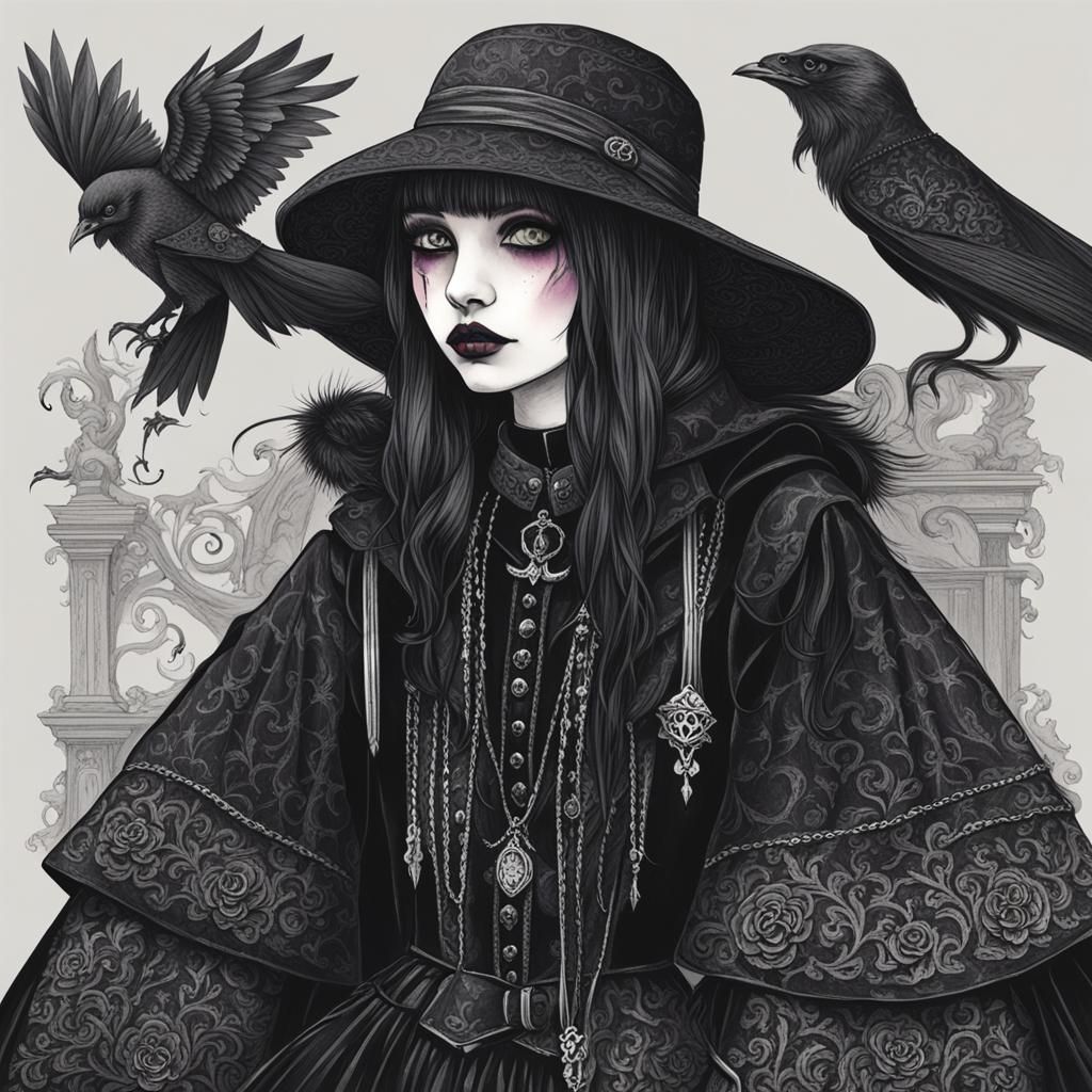 Trad Goth Girl Portrait