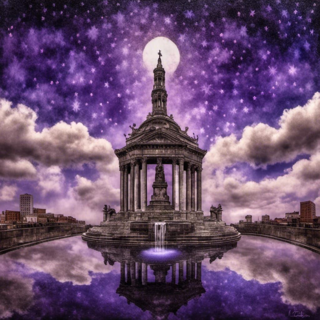 Architectural City Fountain with Koi Fish