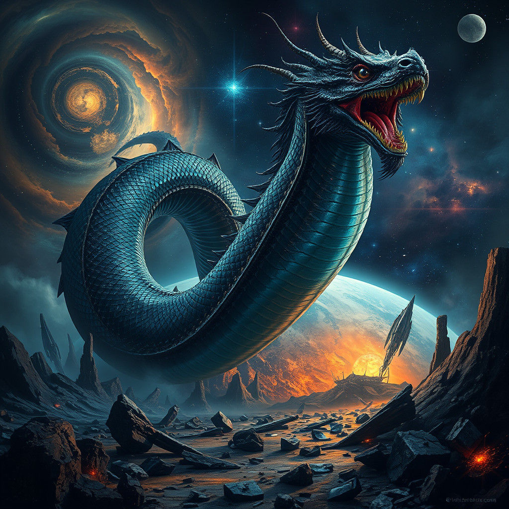 Cosmic Serpent Drakatha's Universe Destruction