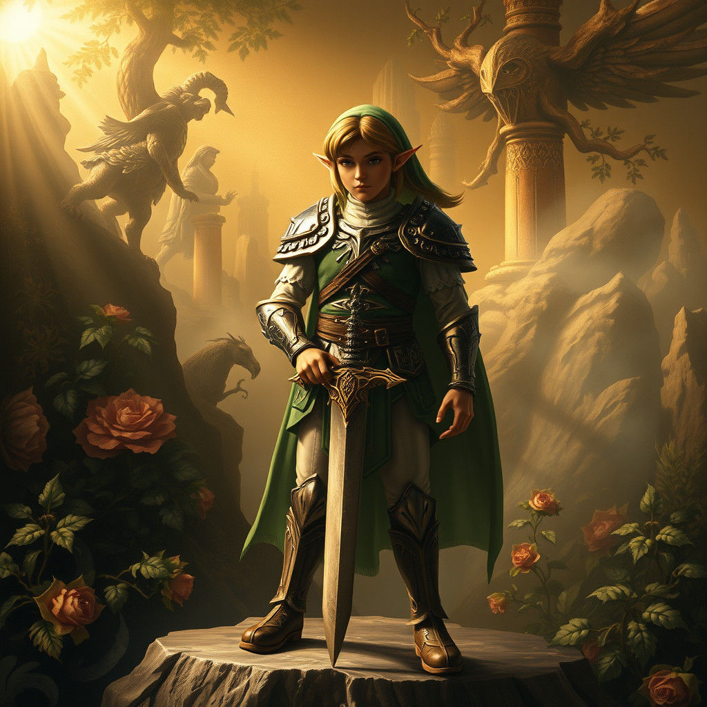 Heroic Link as Renaissance Fresco Painting