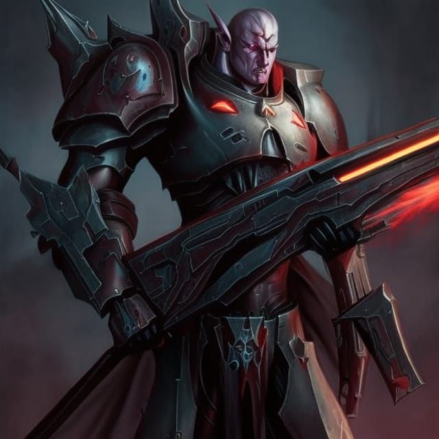 Dark Eldar Warrior with Laser Rifle Fan Art