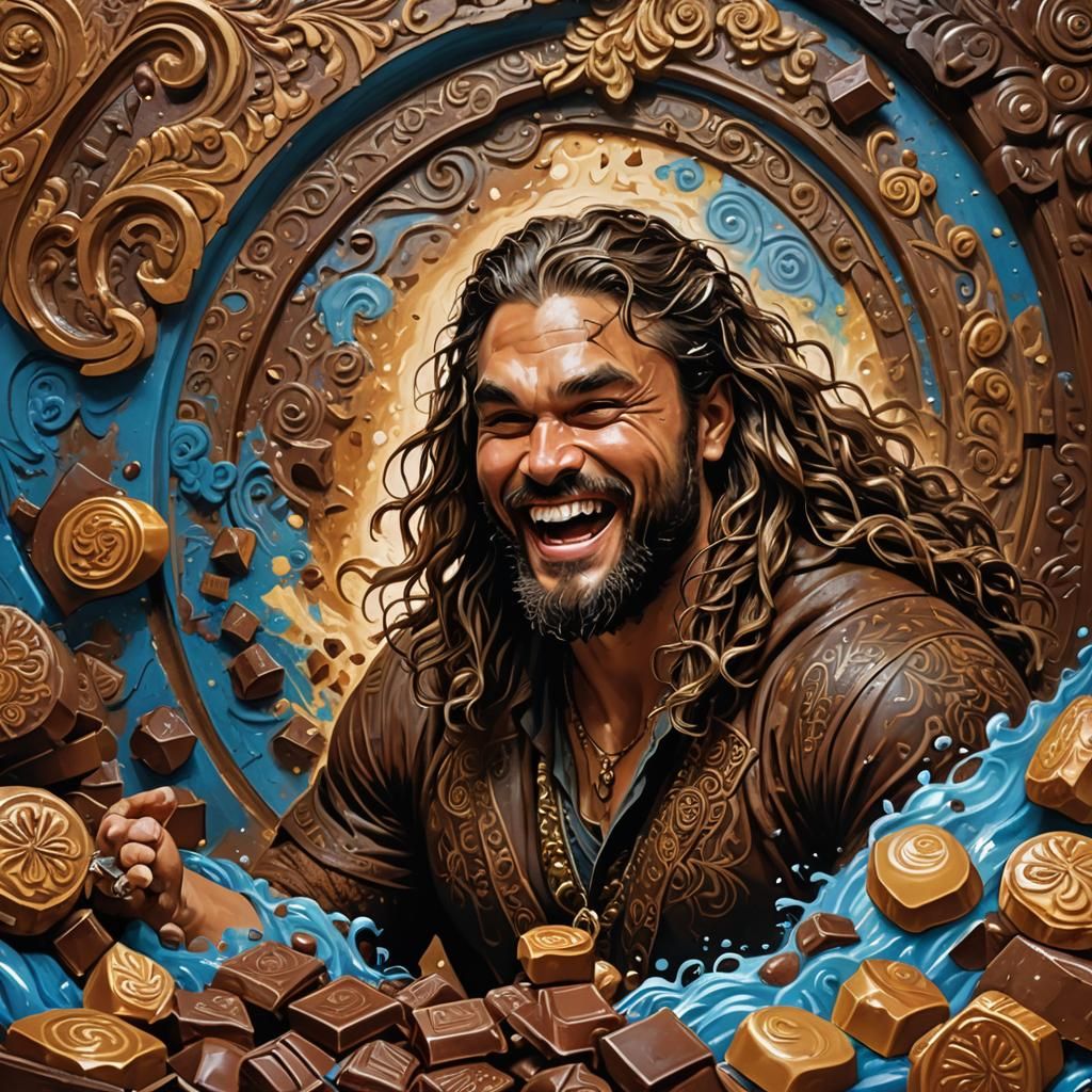 Laughing Man in Chocolate Fantasy Art