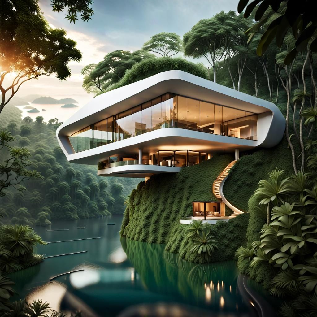 Abstract otherworldly house