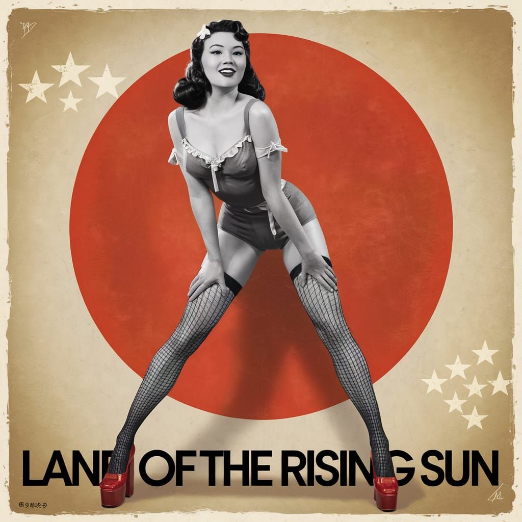 Vintage Pin-Up Girl in WWII Nose Art Style