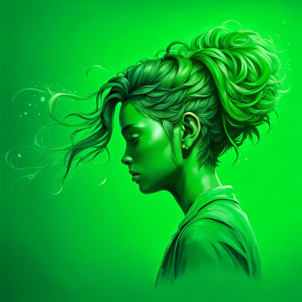 Music as the Color Green: Hyperrealistic Splash Art
