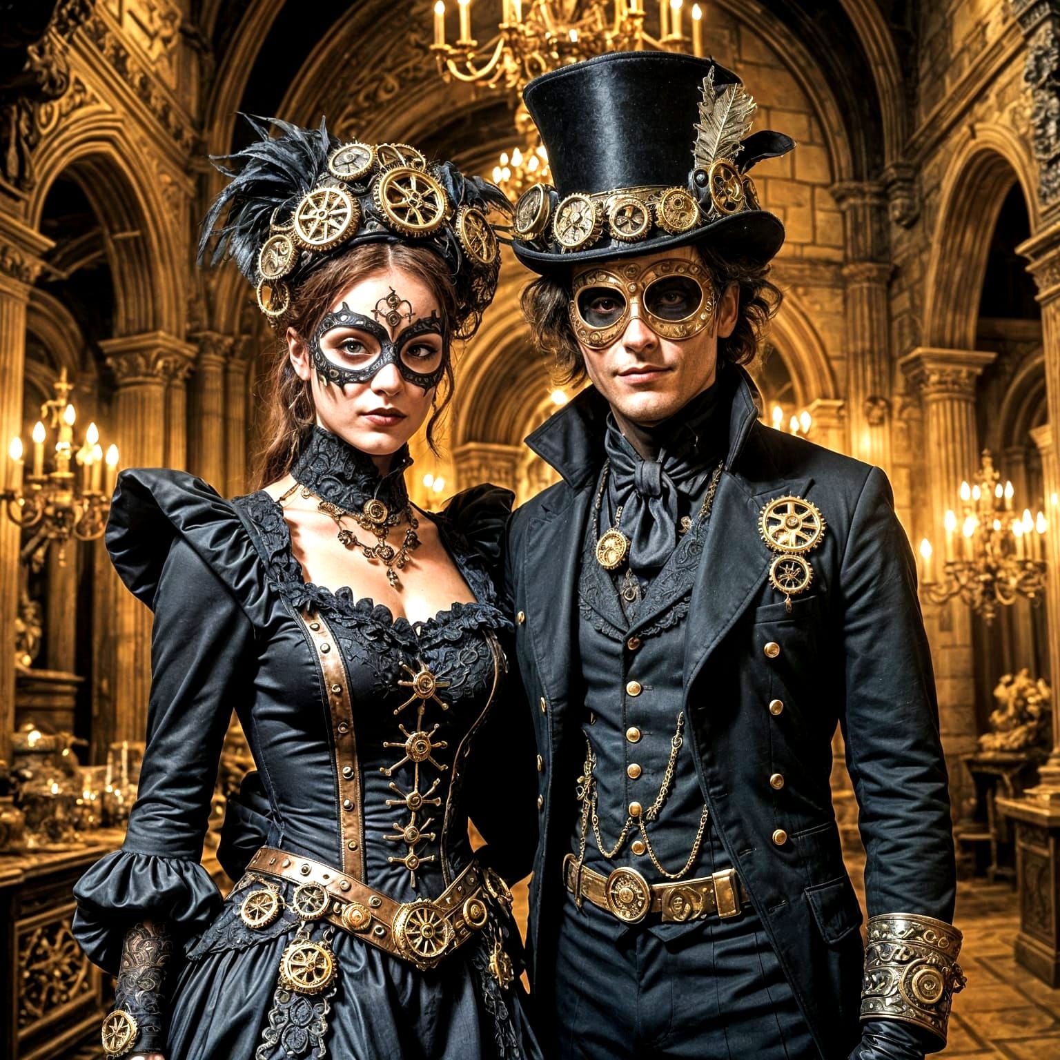 Gothic Masquerade in Haunted Castle