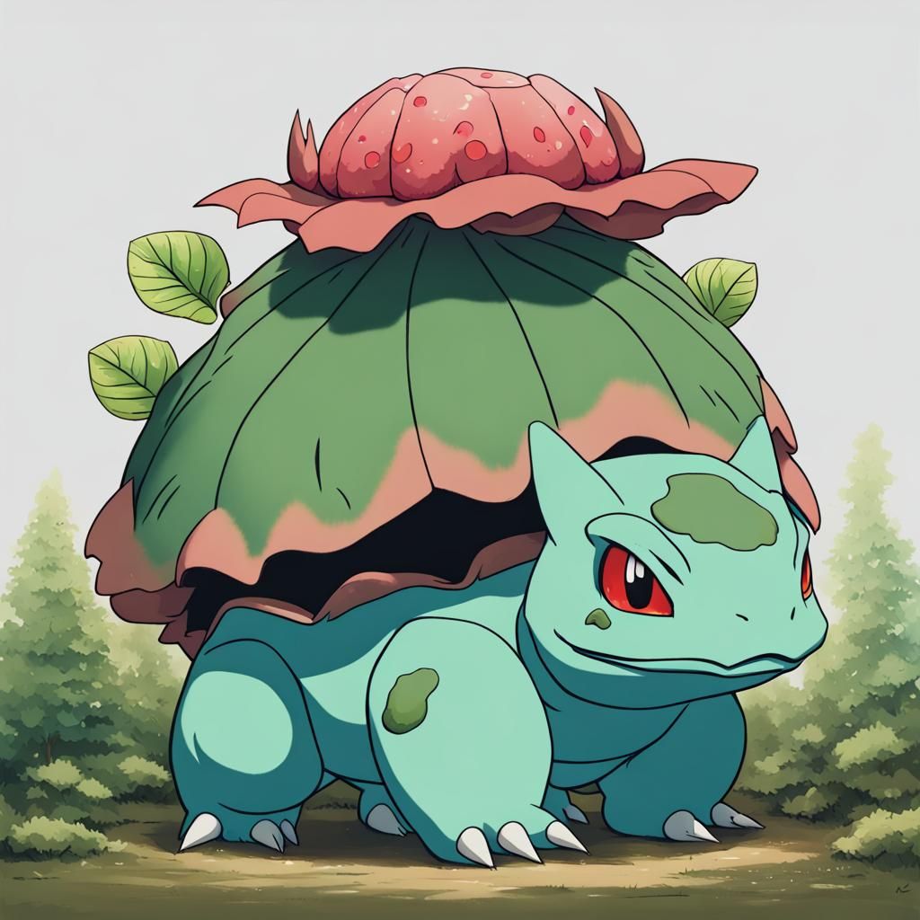 Venusaur in Studio Ghibli Style