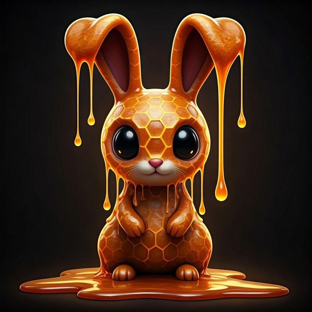 Honey Bunny: Hyperrealistic 3D Render in Matte Painting Styl...