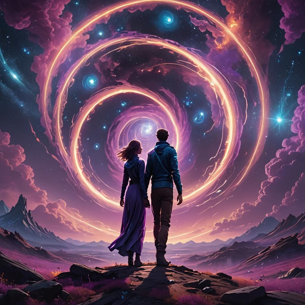 Celestial Twin Flames in Cosmic Vortex