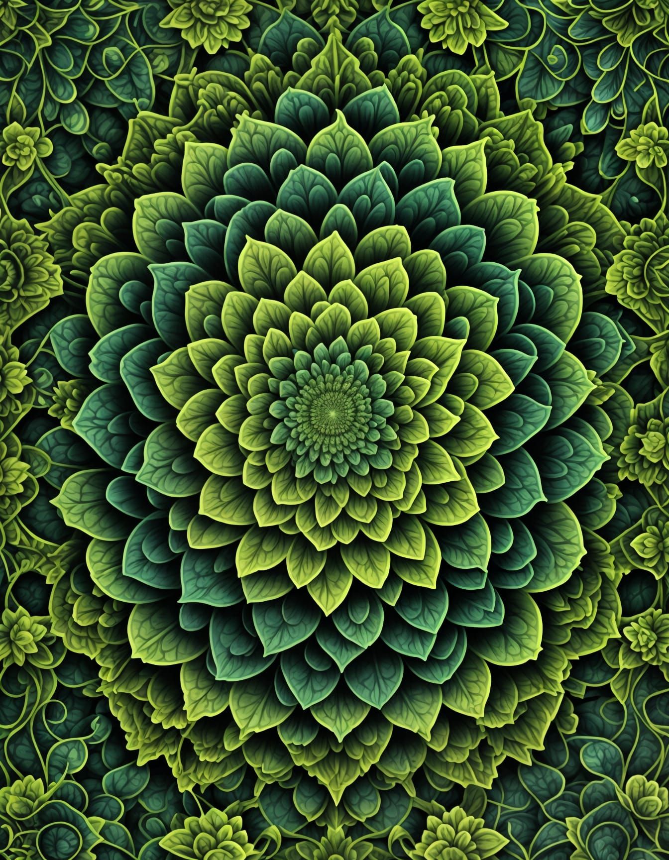 Mandala of Fractal Bloccoflower Inspiration