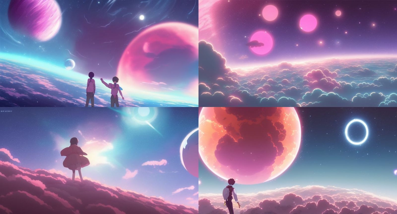 Pink Planet in Space: Anime Key Visual