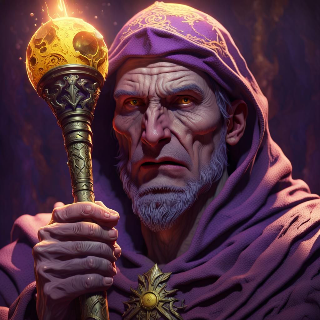 Dark Fantasy Scepter Figure: Hyperdetailed Artstation Concep...