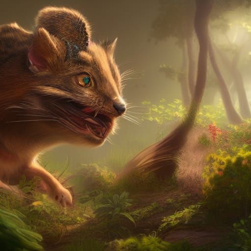 Fantastical Cute Animal in Detailed Matte Painting