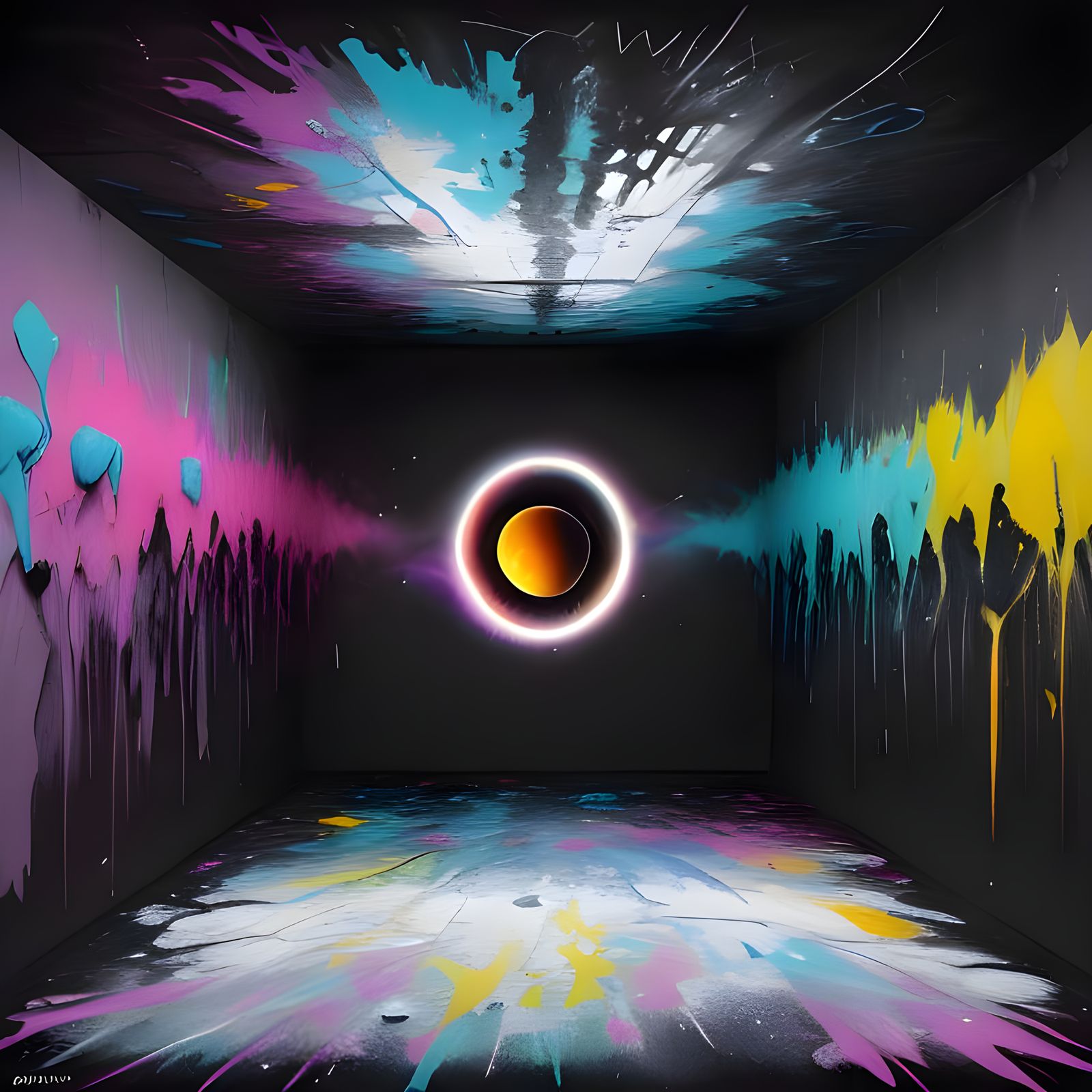 Inside a Black Hole: Graffiti Splash Art
