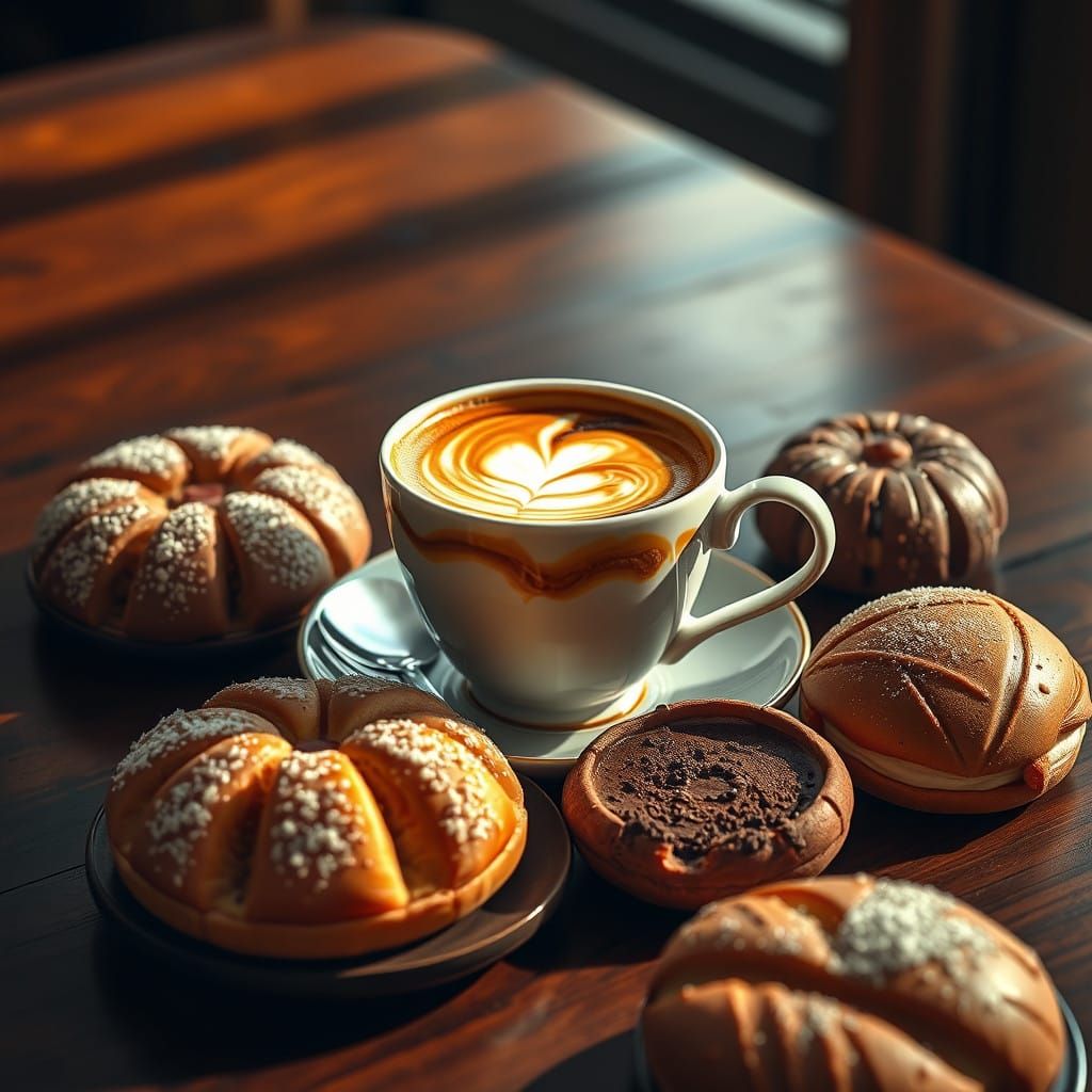 Elegant Coffee Scene in Luxury Setting