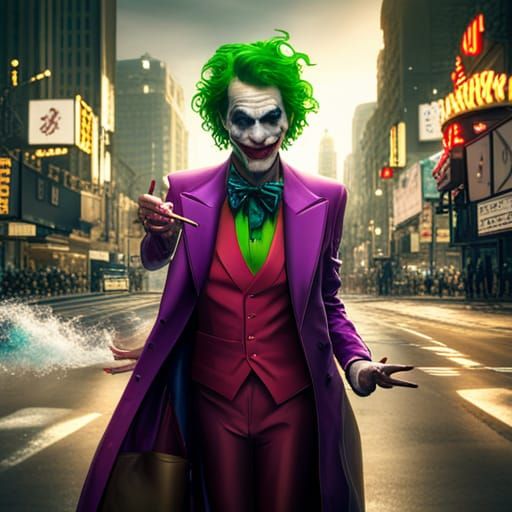 Joker as Drag Queen: Detailed Fantasy Art