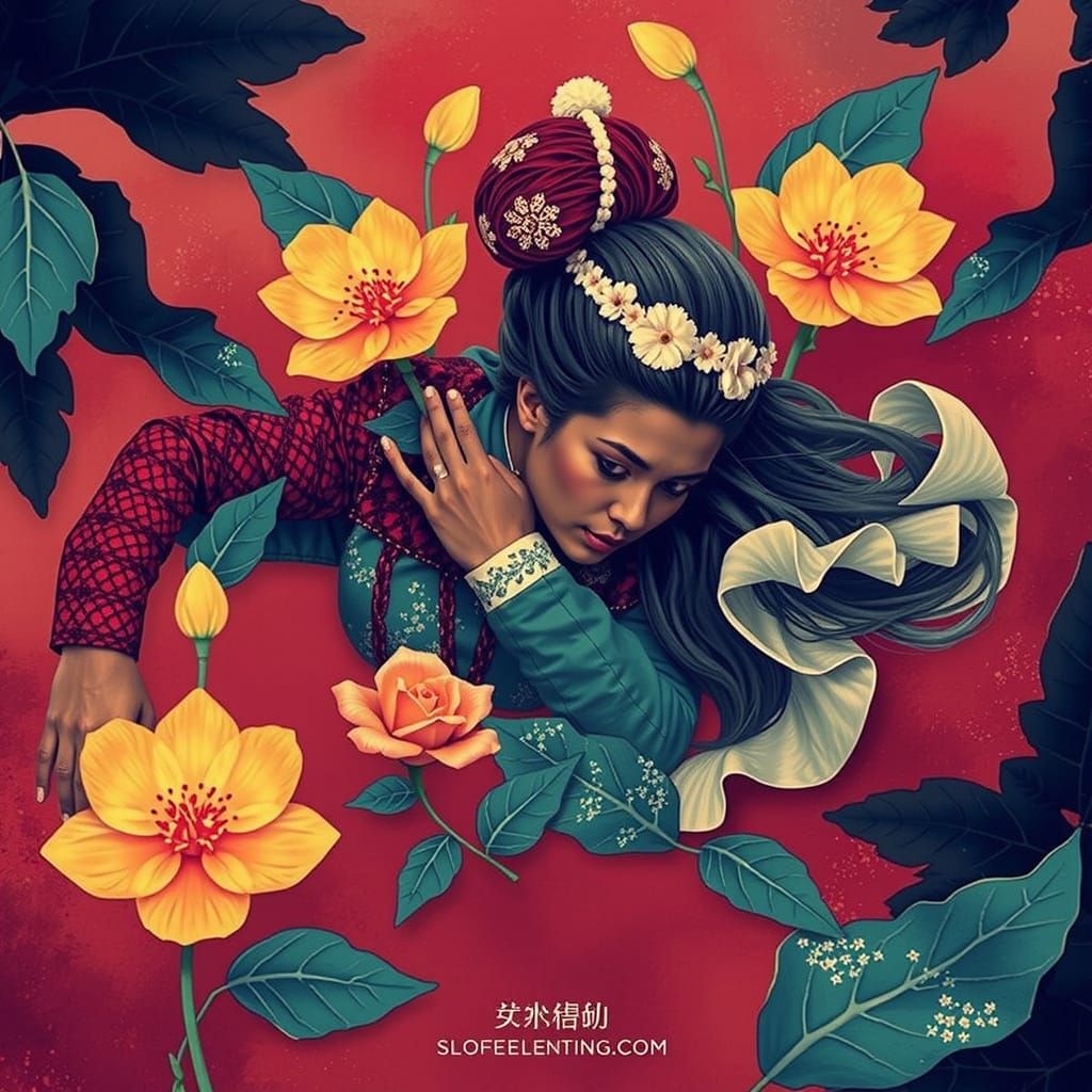 Foggy Forest Landscape with Mystical Elements