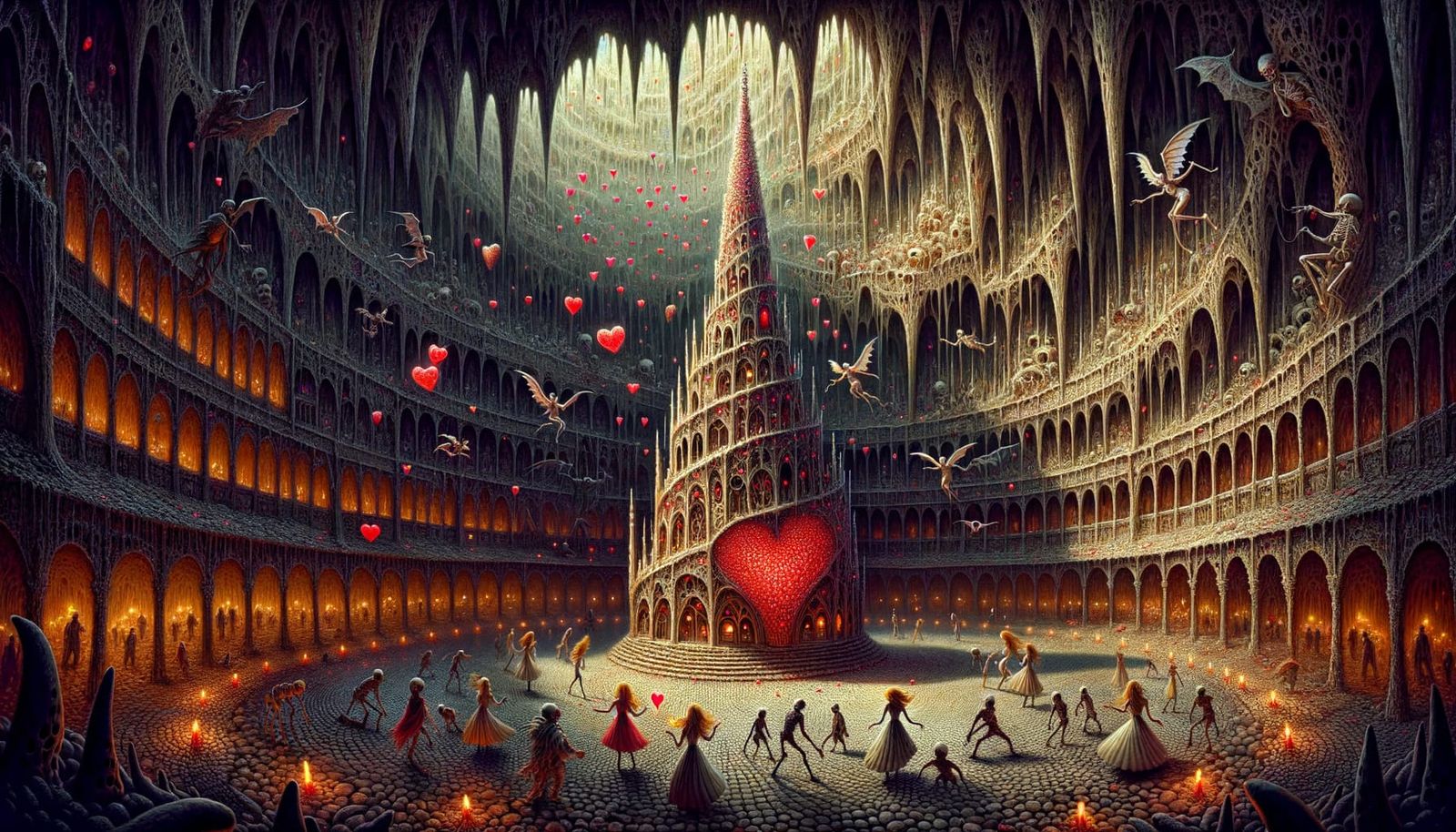 Gothic Cavern Dance Halloween Love Angels Zombies