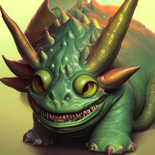 Demonic Eldritch Horror Bulbasaur Portrait