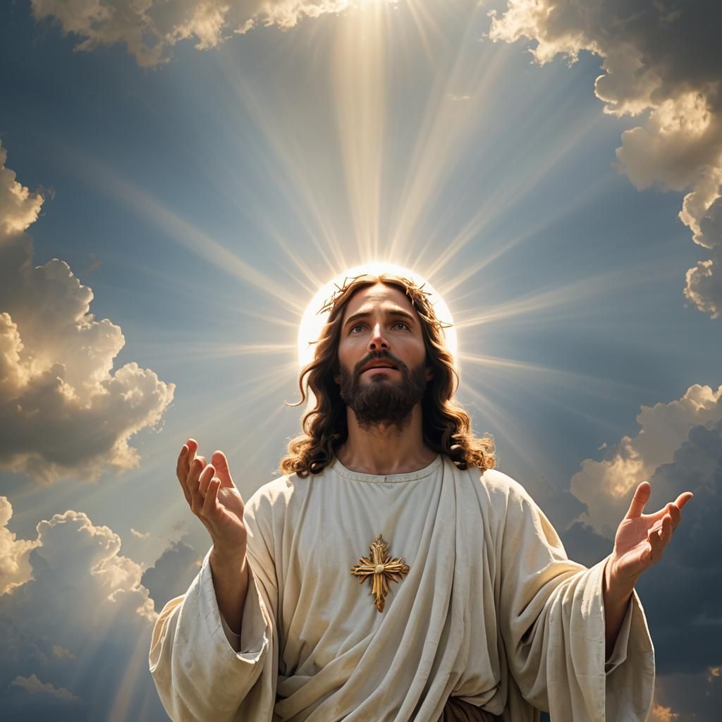 Divine Jesus in Heavenly Sunshine