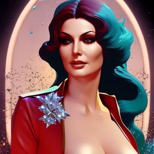 Edwige Fenech Splatter Art 70s Movie Poster