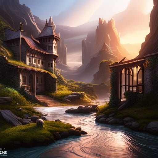 Fantastical Matte Painting in Deep Color