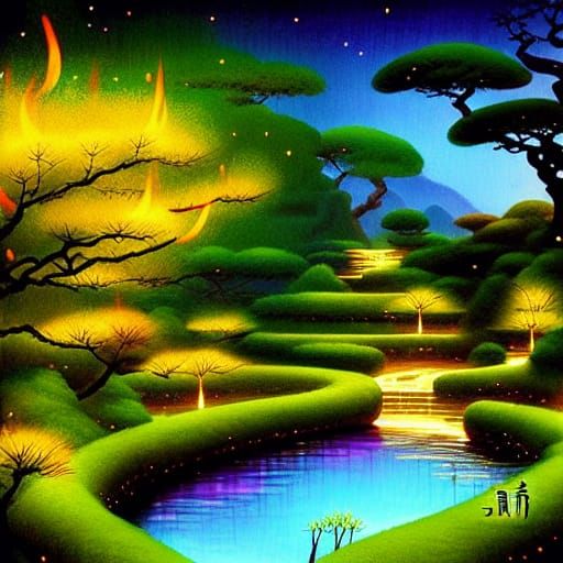 Eternal burning tree