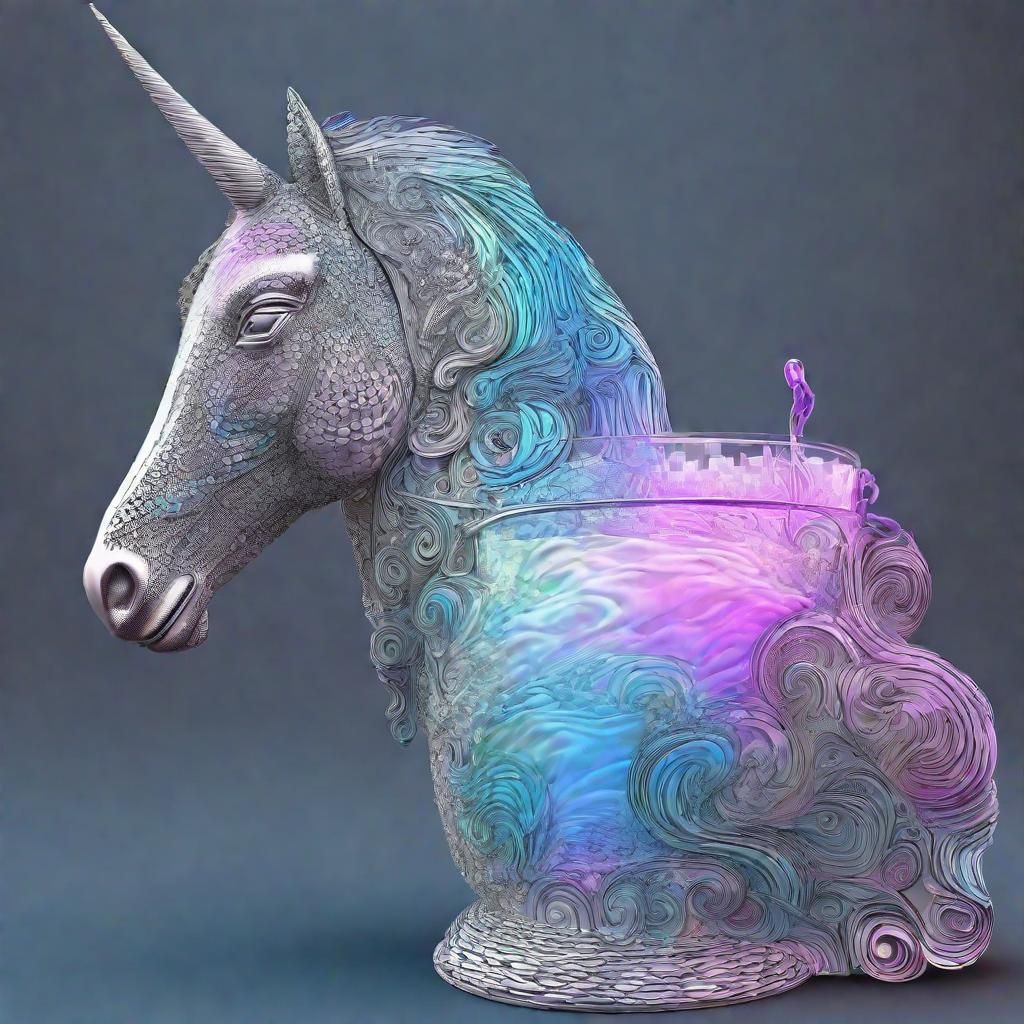 Unicorn Bartender Creates Abstract Fractal Cocktail