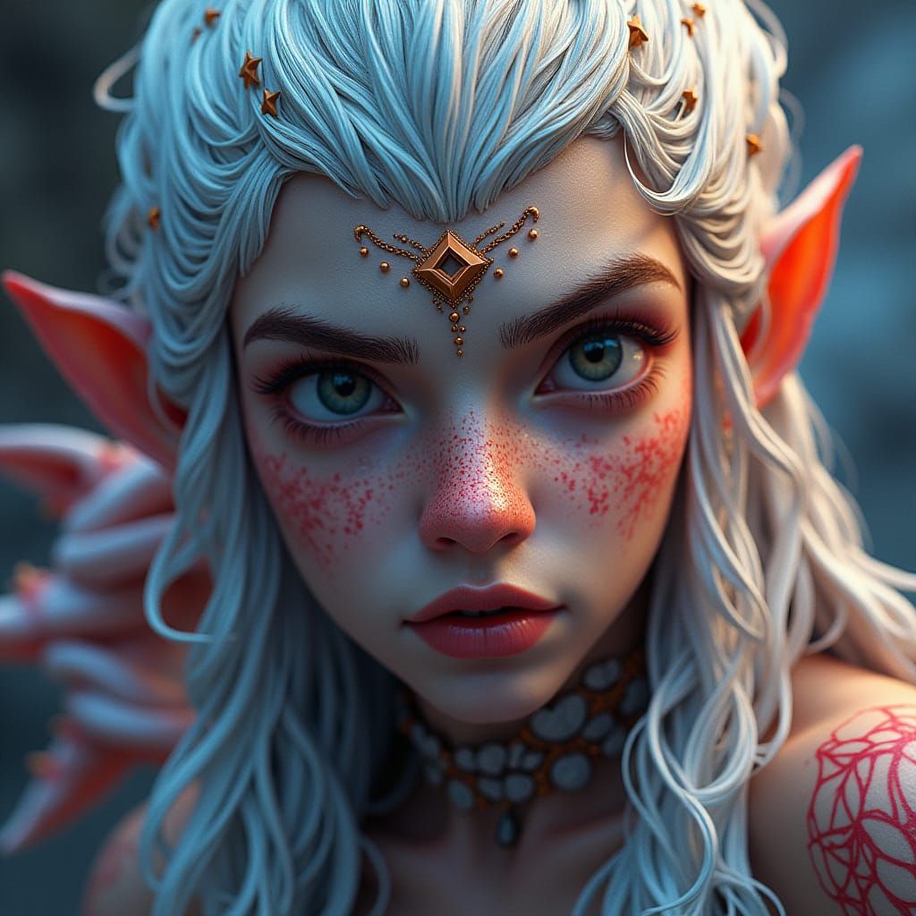 Fantastical Landscape in Deep Color, Detailed Matte Painting