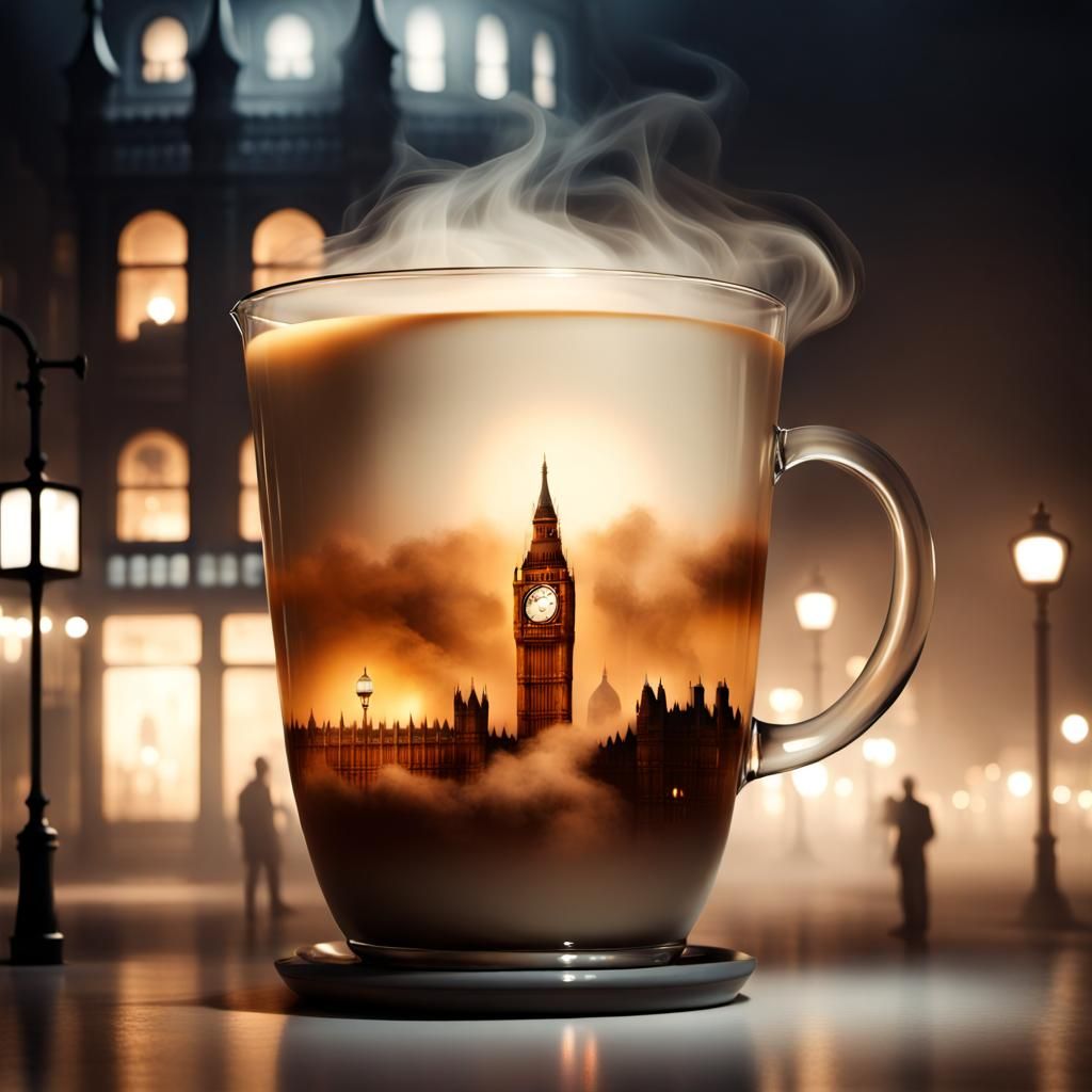 Surreal Tea Latte in London Fog