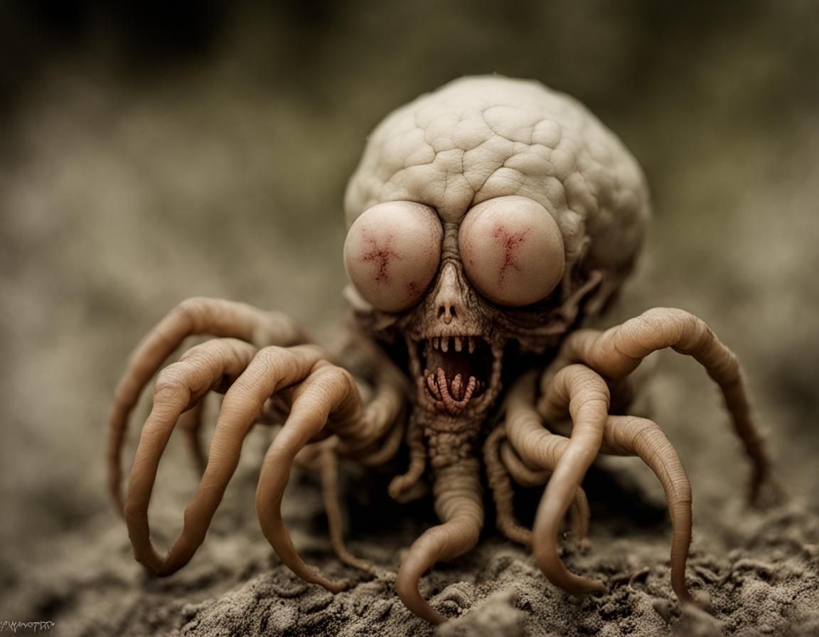 Anthropomorphic Fungemia Portrait with Smoky Mist