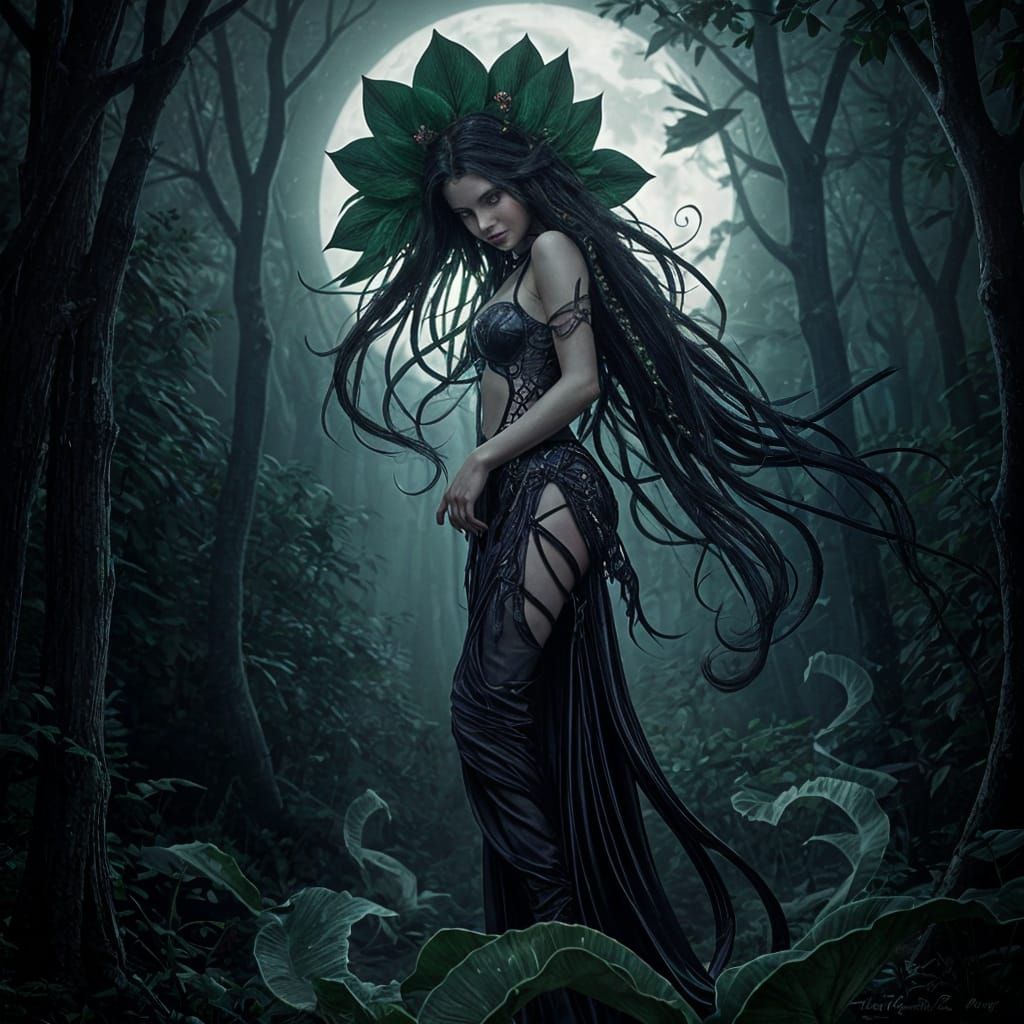Enigmatic Black Lotus Dryad Spirit