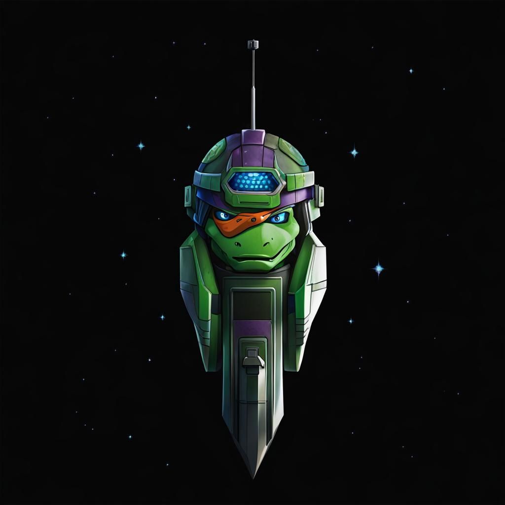 Ninja Turtles Starship in Space