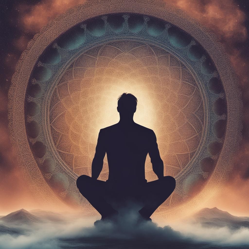 Mystical man made of dreams