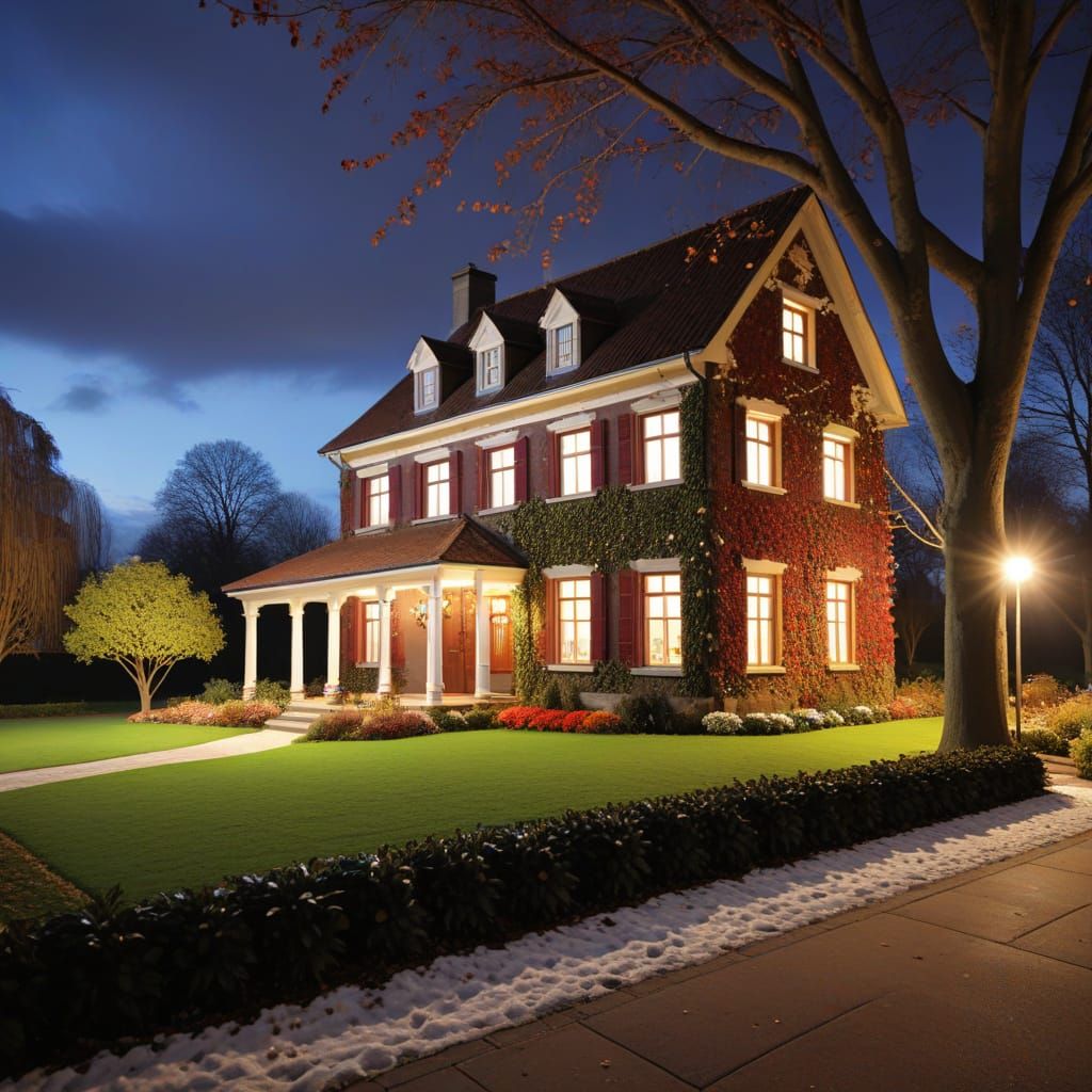 Winter Wonderland in a Cozy Countryside Village