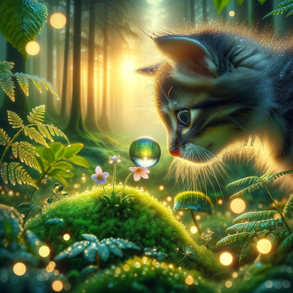 Macro Raindrop Discovery in Enchanted Fairy Forest