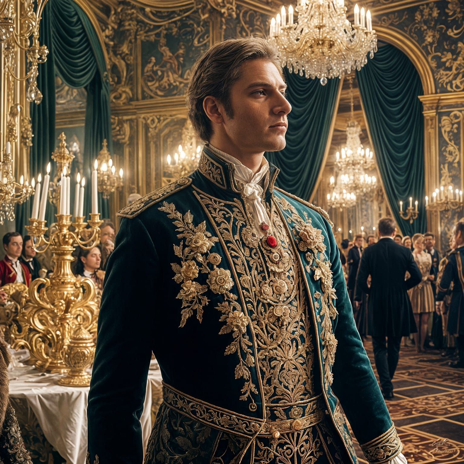 Slavic Prince in Ornate Military Dress, 1800s