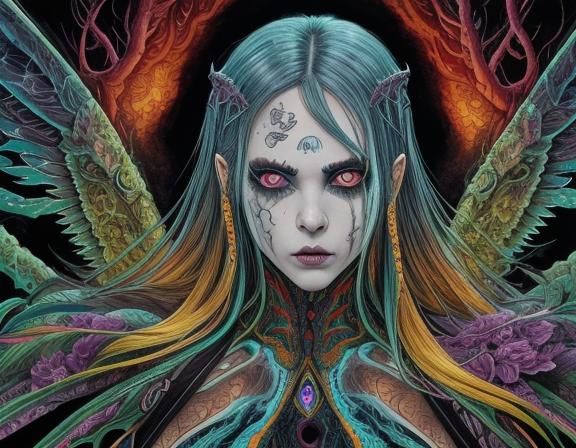 Strange Creature Close-Up: Biohorror in Watercolor and Ink