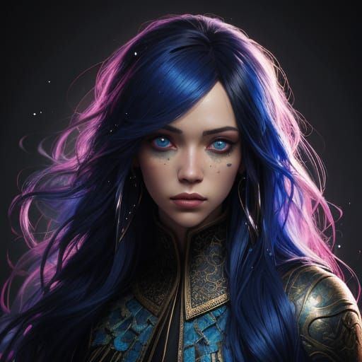 Melanie Portrait in Splash Art Style