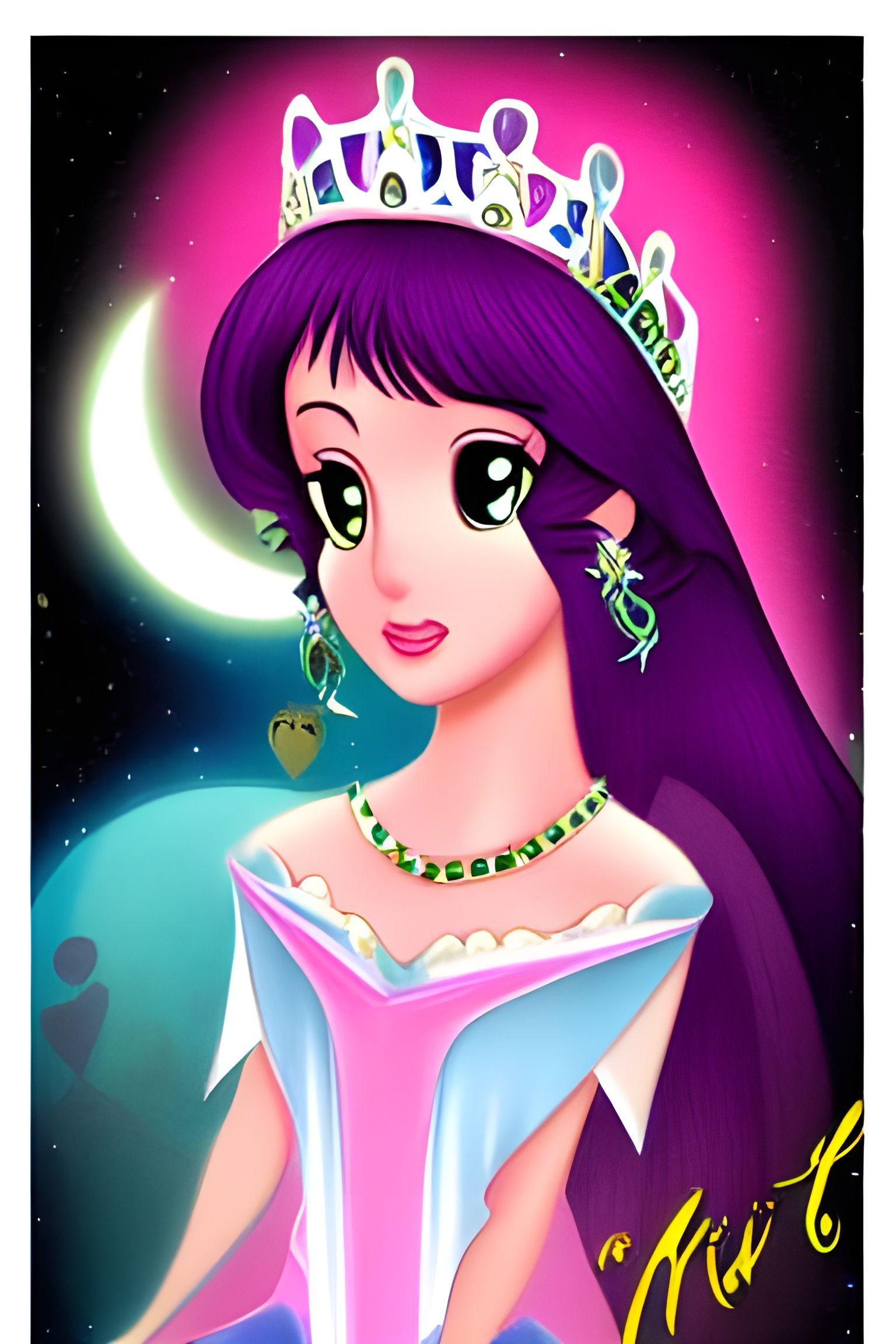 Princess of Night AI Image